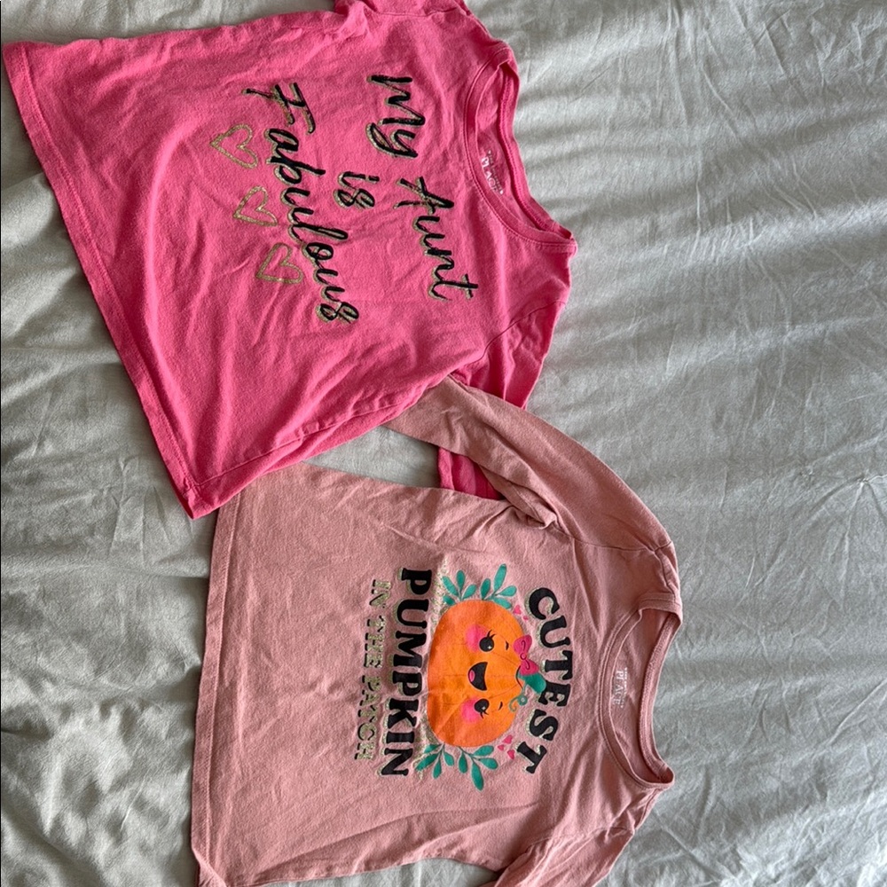 The Children's Place Pink and Peach Long Sleeve Tees